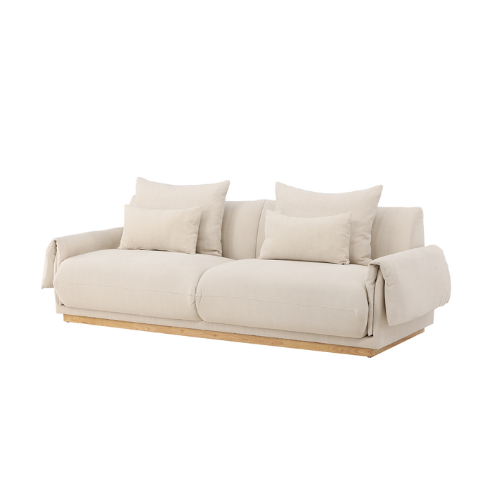 Nest living Rikki Gestoffeerde 3-Zits bank Beige - 237 cm