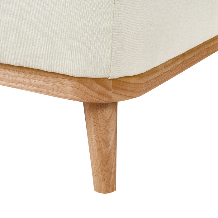 Beliani - SIMOS - Hoekbank - Gebroken wit - Linkszijdig - Polyester