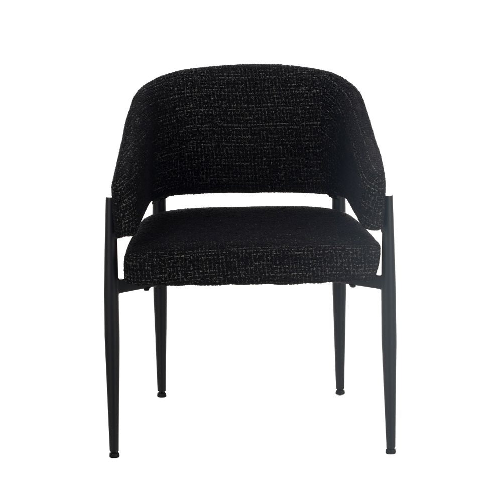 Bronx71 Eetkamerstoel Armin gemêleerde stof zwart