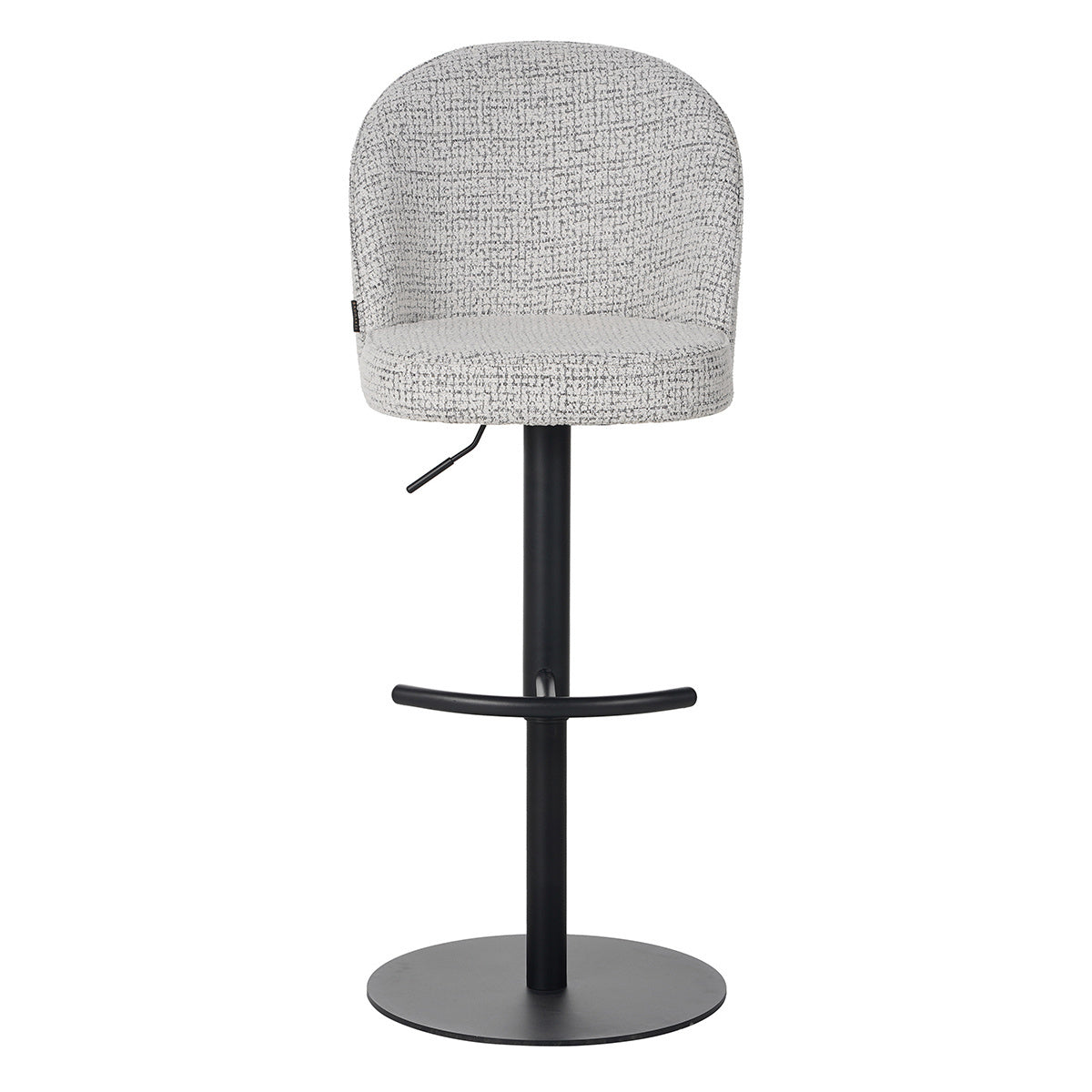 Bronx71 Barkruk Odin gemêleerde stof off white|zwart 63-83 cm