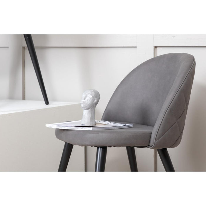 Svea - Zako eetkamerstoel - ruitpatroon - grijs