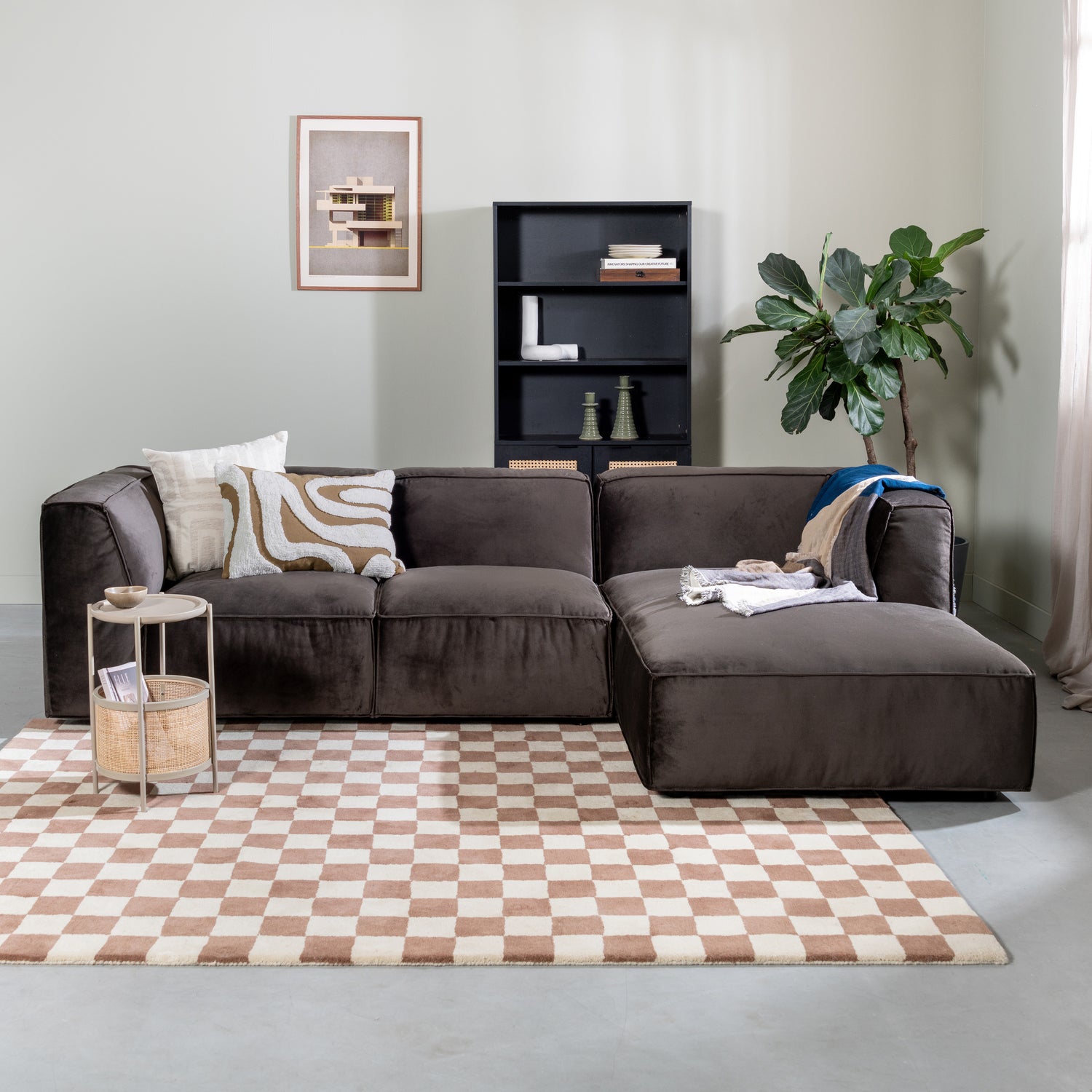 by fonQ Wave Sierkussen 40 x 60 cm - Bruin