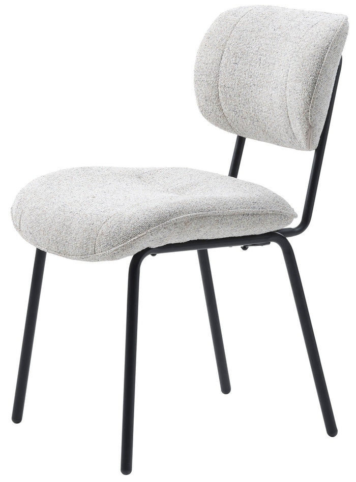 Hygge Interiors Buffalo Gebroken Wit Bouclé Eetkamerstoel set van 2