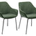 Kare Design Avignon Stoel - Set Van 2 - Groene Ribstof