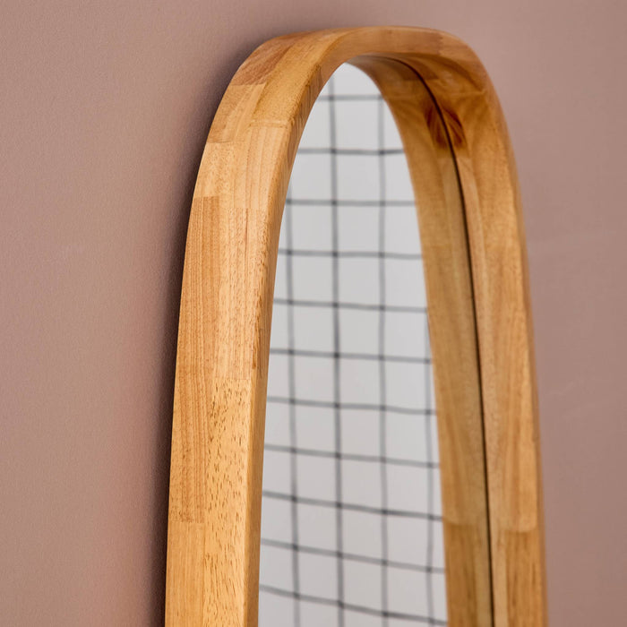 sweeek - Rechthoekige spiegel van heveahout