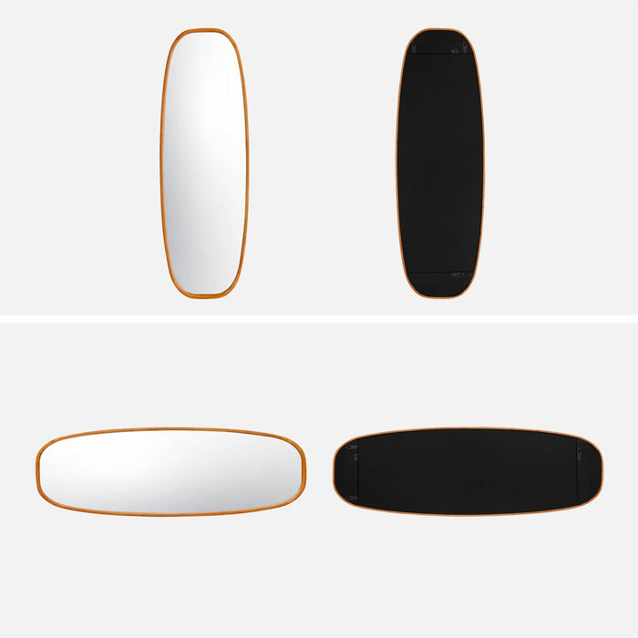 sweeek - Rechthoekige spiegel van heveahout