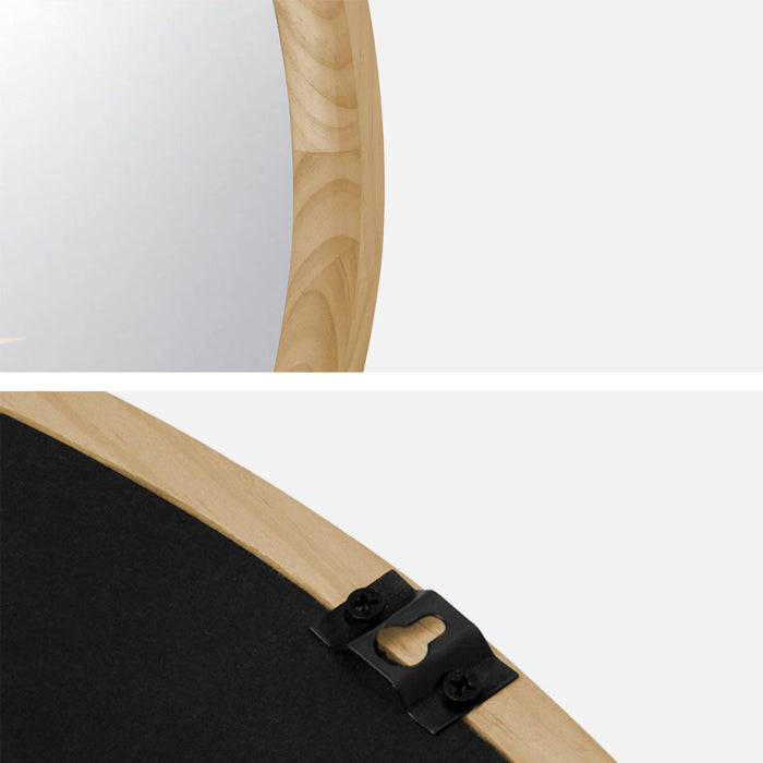 sweeek - Ronde houten spiegel Ø60cm