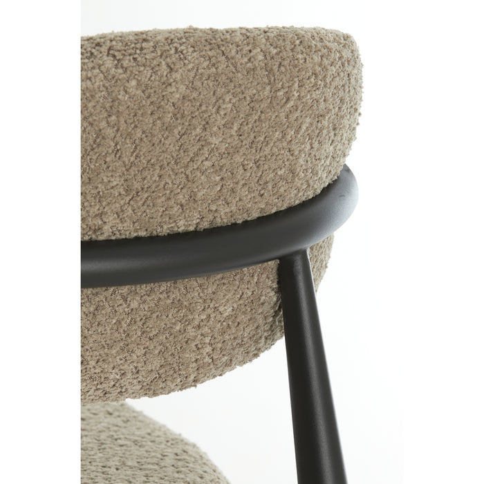 Light&living Eetkamerstoel 54x52x76 cm ENIOLA taupe+zwart