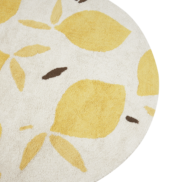 Beliani - MAWAND - Laagpolig vloerkleed - Lichtbeige - Katoen