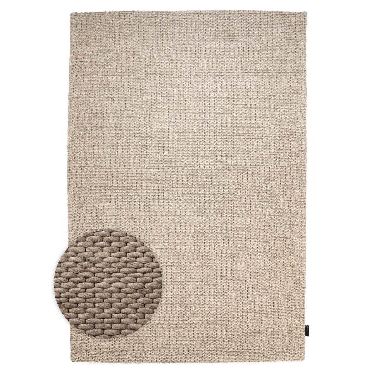 Nordic Weavers Wollen vloerkleed - Vridning zandkleur - 240x340 cm