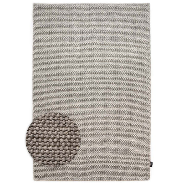 Nordic Weavers Wollen vloerkleed - Løkke lichtgrijs - 160x240 cm