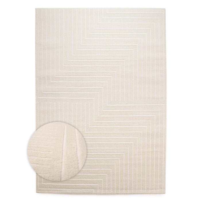 Nordic Weavers Scandinavisch vloerkleed - Contour Edge crème - 300x400