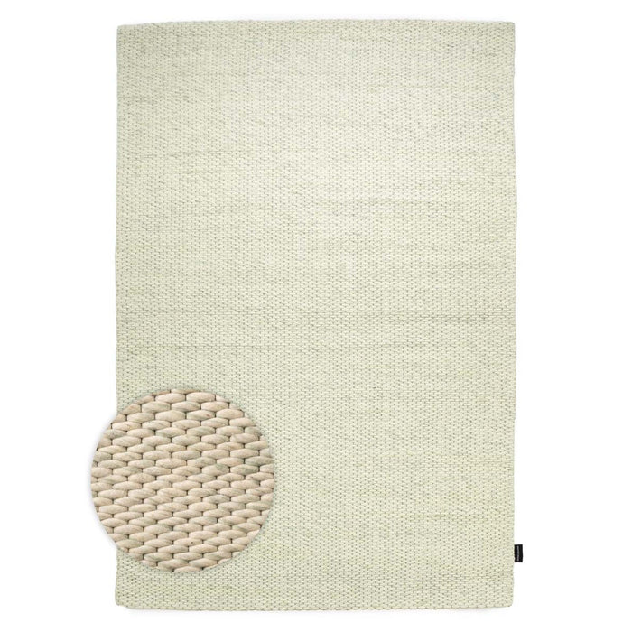 Nordic Weavers Wollen vloerkleed - Vridning mintgroen - 200x300 cm