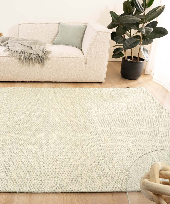 Nordic Weavers Wollen vloerkleed - Vridning mintgroen - 160x240 cm