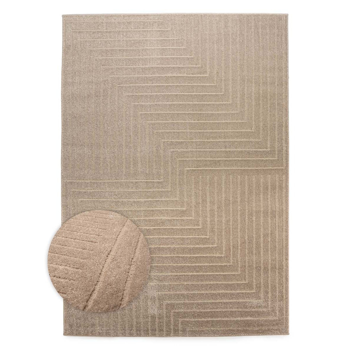 Nordic Weavers Scandinavisch vloerkleed - Contour Edge beige - 300x400