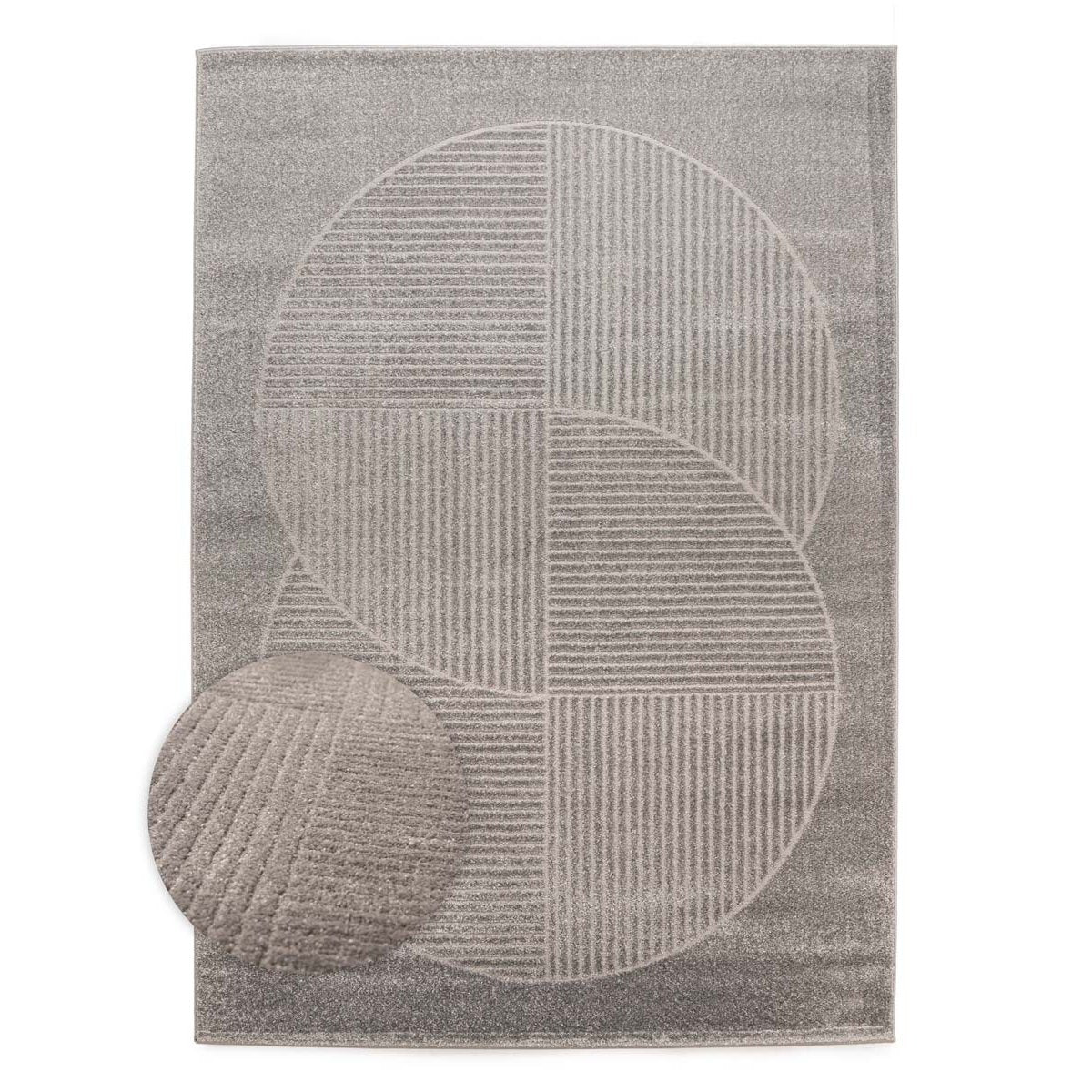 Nordic Weavers Scandinavisch vloerkleed - Contour Circle grijs -