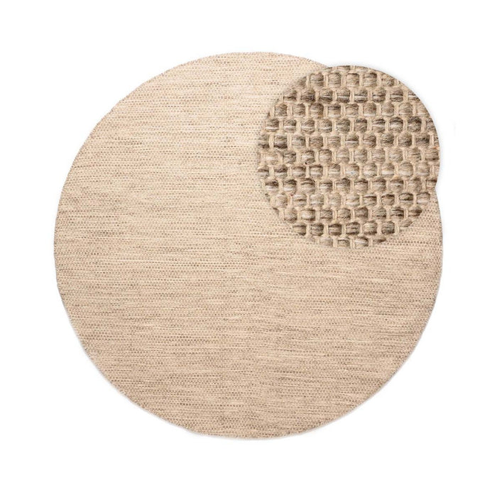Nordic Weavers Rond wollen vloerkleed - Ulstein naturel|grijs - 400 cm