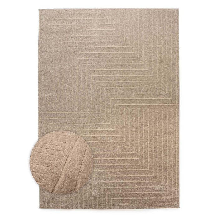 Nordic Weavers Scandinavisch vloerkleed - Contour Edge beige - 140x200