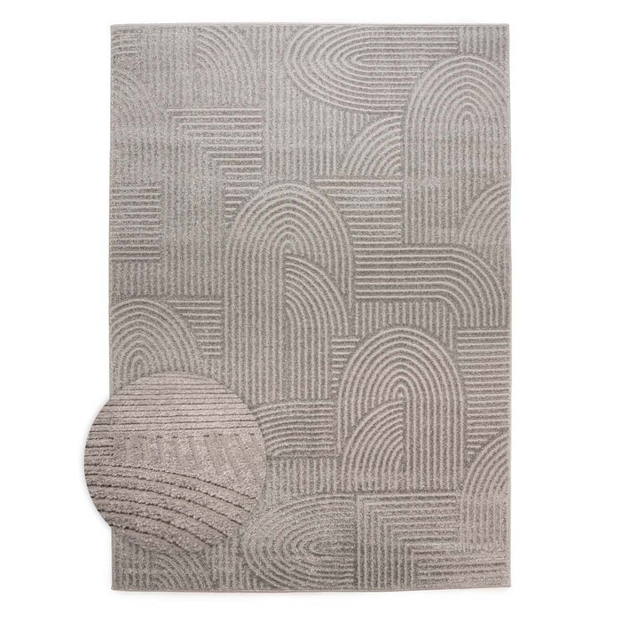 Nordic Weavers Scandinavisch vloerkleed - Contour Bend grijs - 120x170