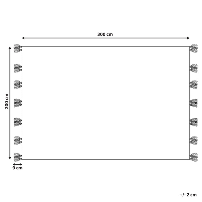 Beliani - ARATASHEN - Kelim vloerkleed - Grijs - 200 x 300 cm - Wol