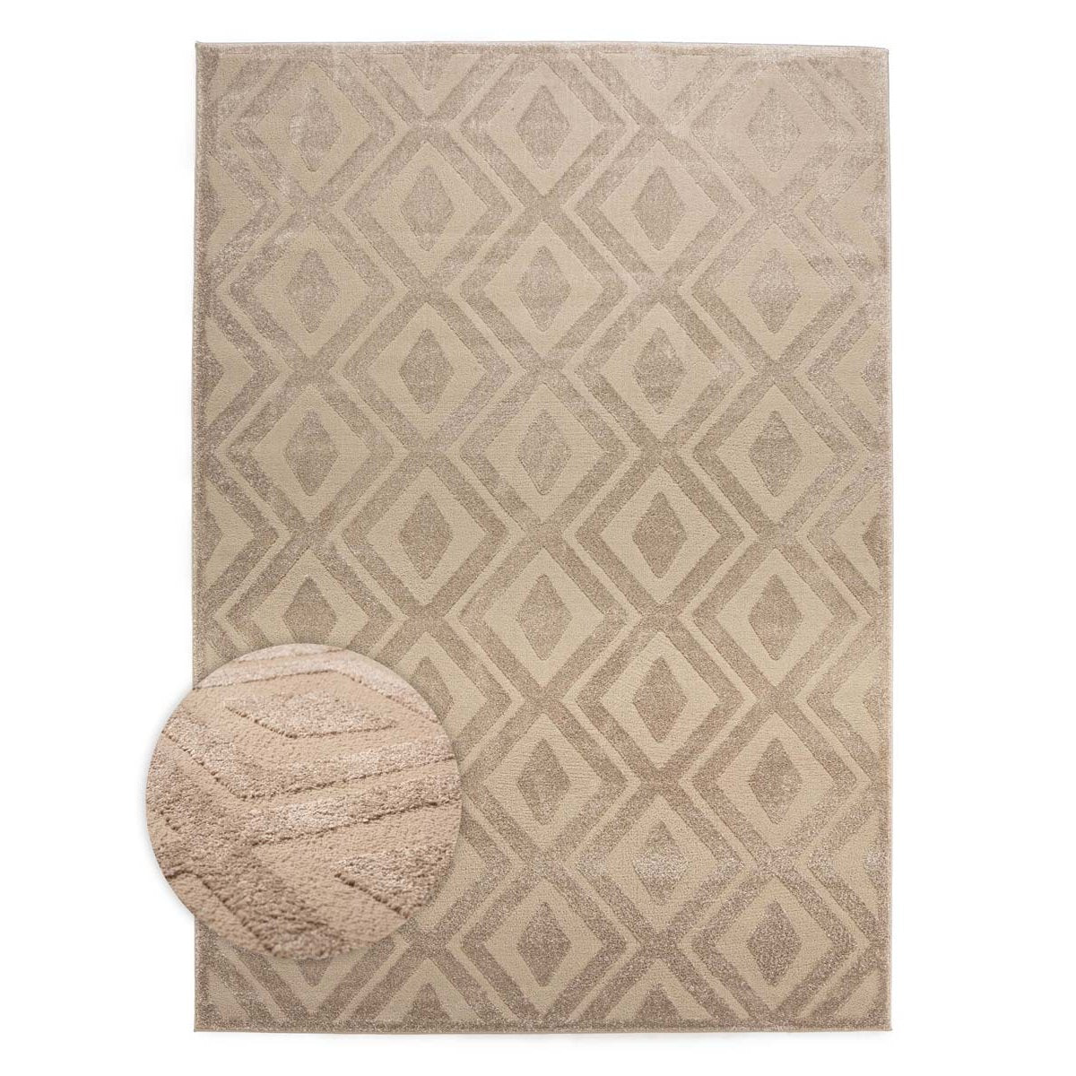 Nordic Weavers Scandinavisch vloerkleed - Contour Diamond beige -
