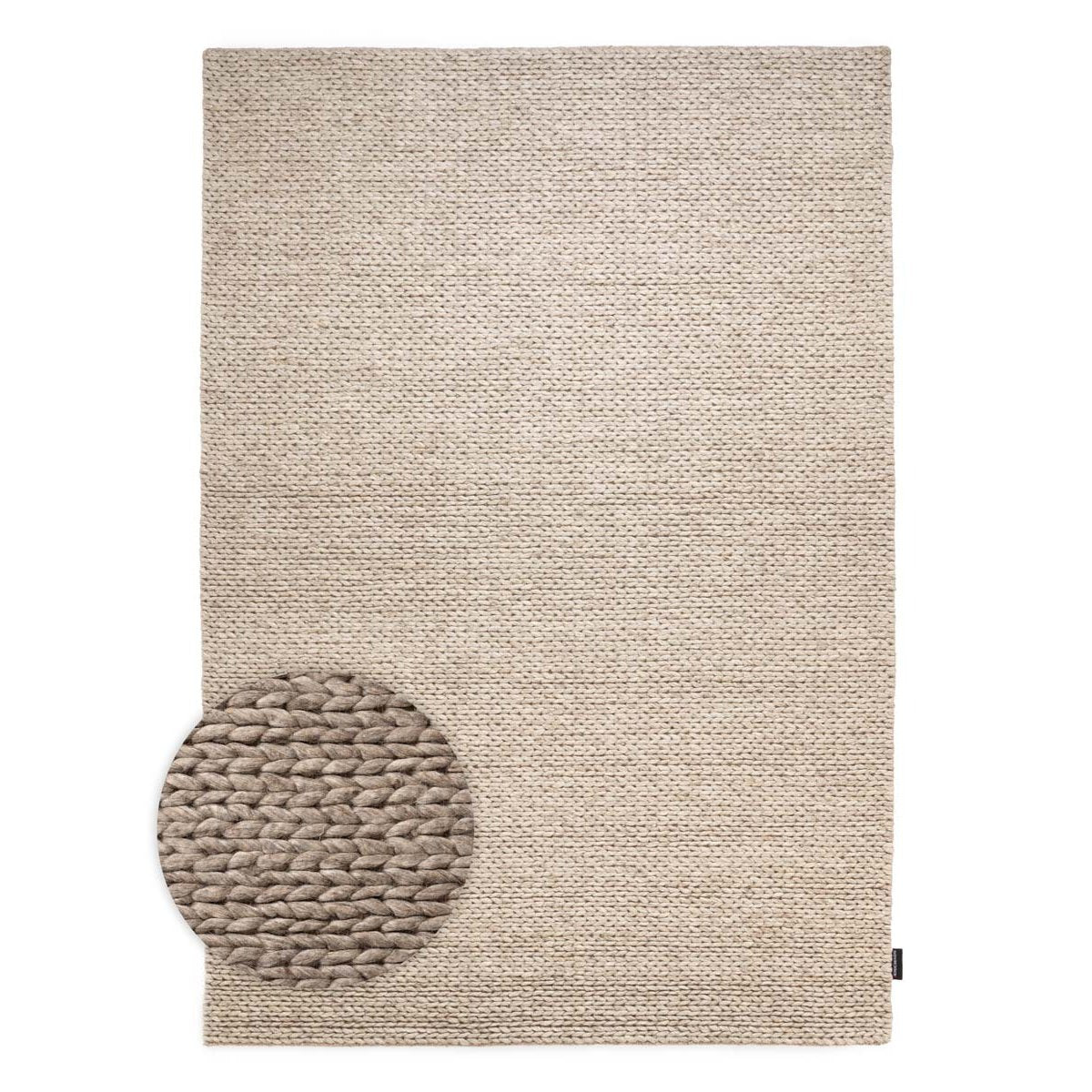 Nordic Weavers Wollen vloerkleed - Hyssing zandkleur - 240x340 cm