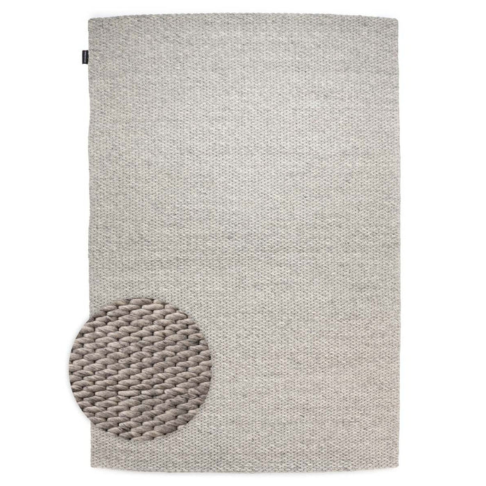 Nordic Weavers Wollen vloerkleed - Vridning lichtgrijs - 300x400 cm