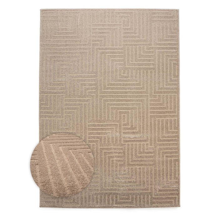 Nordic Weavers Scandinavisch vloerkleed - Contour Gem beige - 140x200