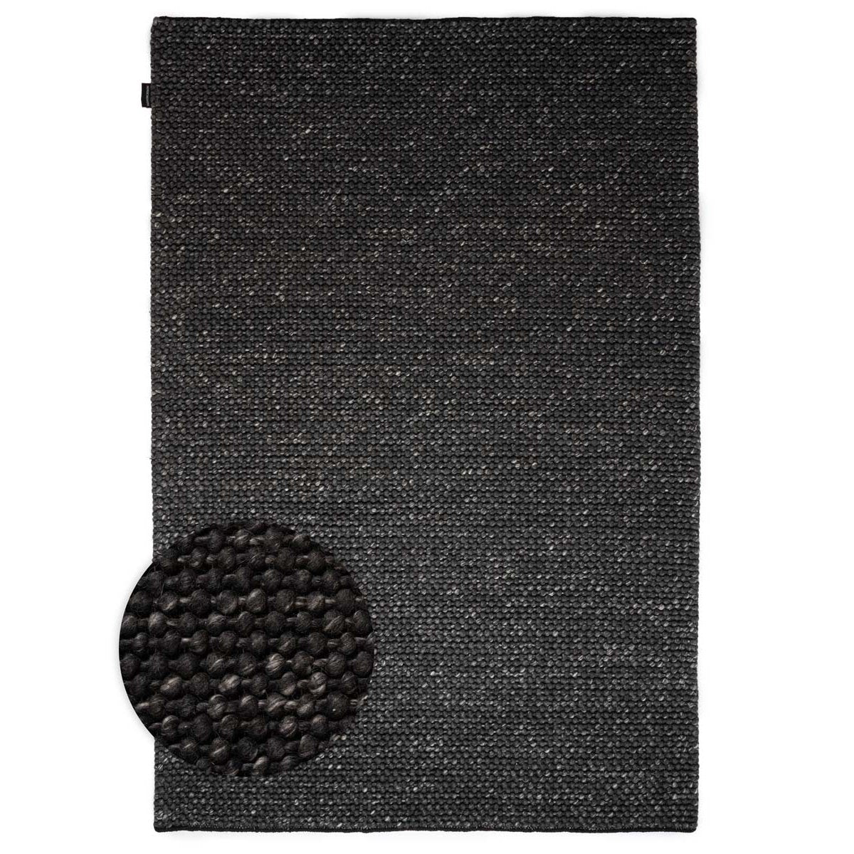 Nordic Weavers Wollen vloerkleed - Løkke zwart - 240x340 cm