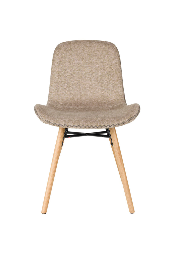 Giga Meubel - Eetkamerstoel Bruin|Naturel - Zithoogte 46cm - Lester