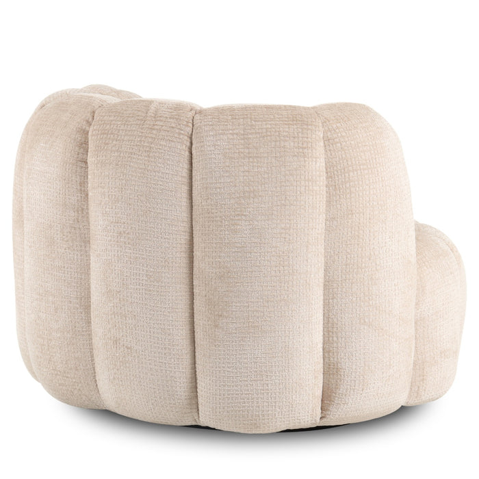 DÉJA Living - Draaifauteuil Beige Stof - 100x98x72cm - Trones