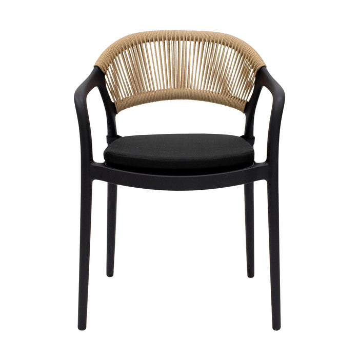 Kick tuinstoel Coco - Zwart|Beige