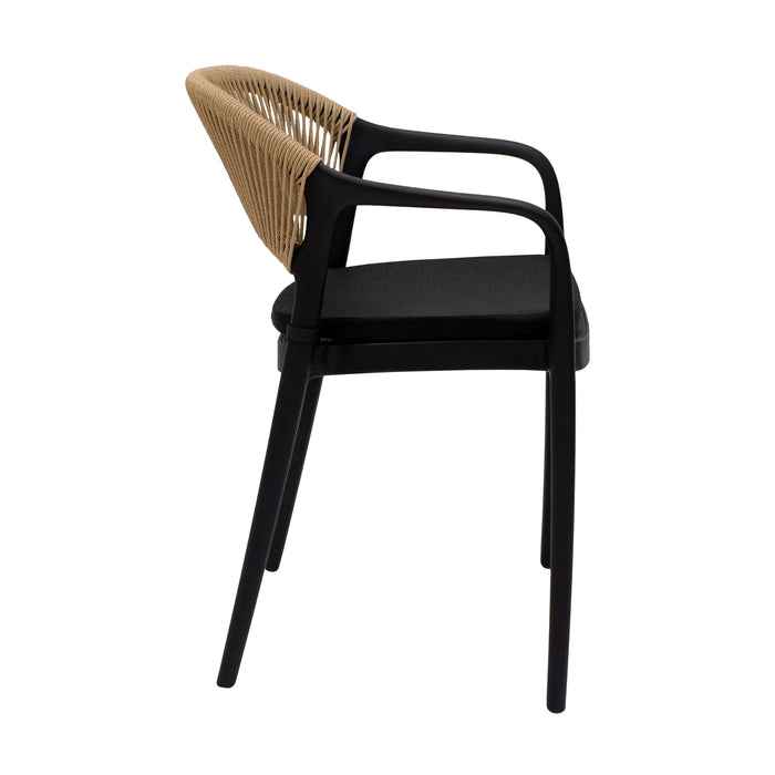 Kick tuinstoel Coco - Zwart|Beige