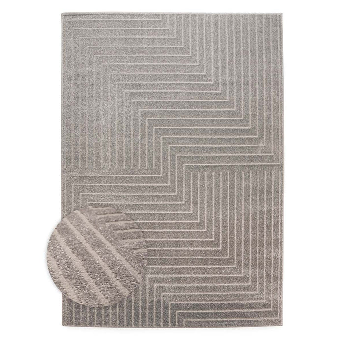 Nordic Weavers Scandinavisch vloerkleed - Contour Edge grijs - 300x400