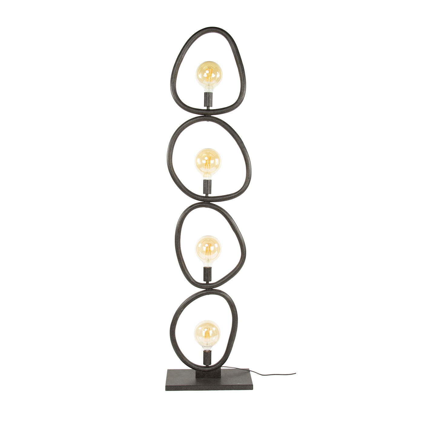 Giga Meubel - Vloerlamp Zwart Metaal - 40x20x165cm - Pebble