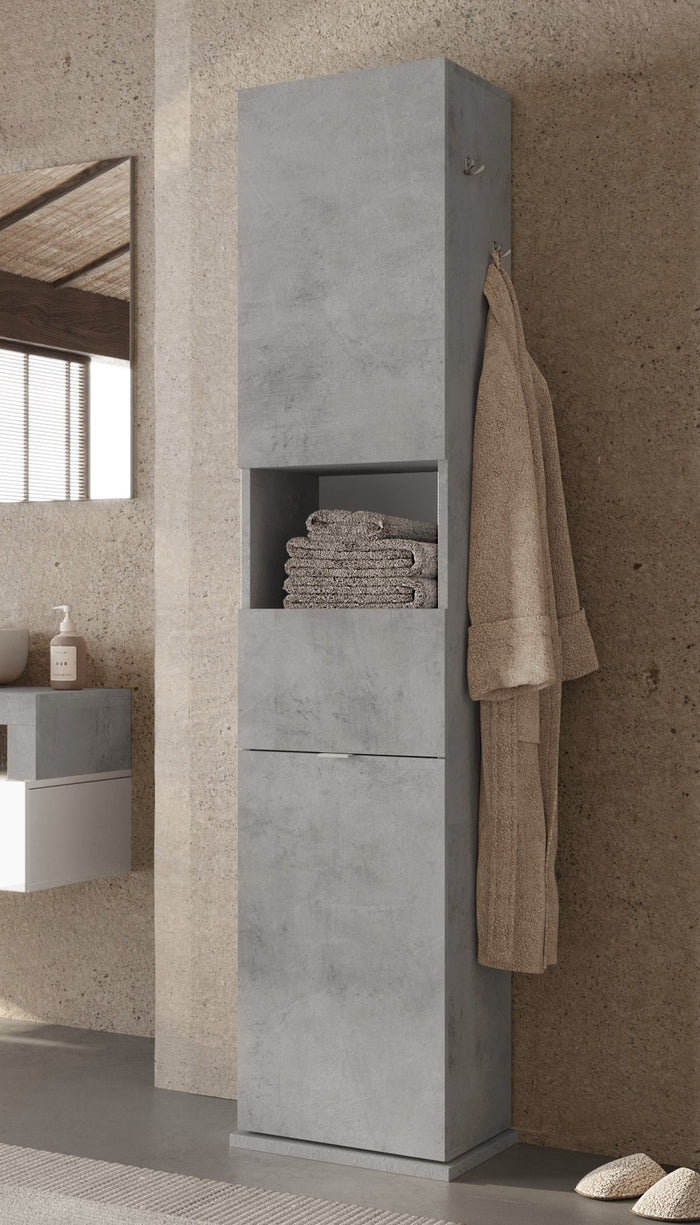 Benvenuto Design Hamburg Hoge Badkamerkast Draaibaar Beton