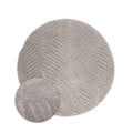 Nordic Weavers Rond vloerkleed Scandinavisch - Contour Leaf grijs -