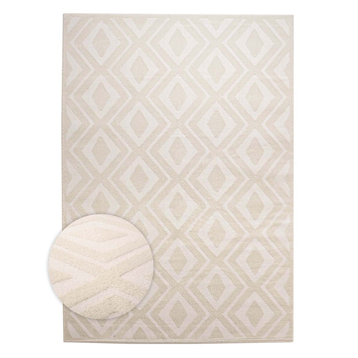 Nordic Weavers Scandinavisch vloerkleed - Contour Diamond crème -