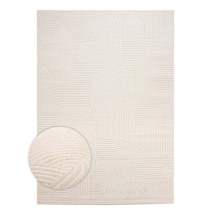 Nordic Weavers Scandinavisch vloerkleed - Contour Bend crème - 160x230