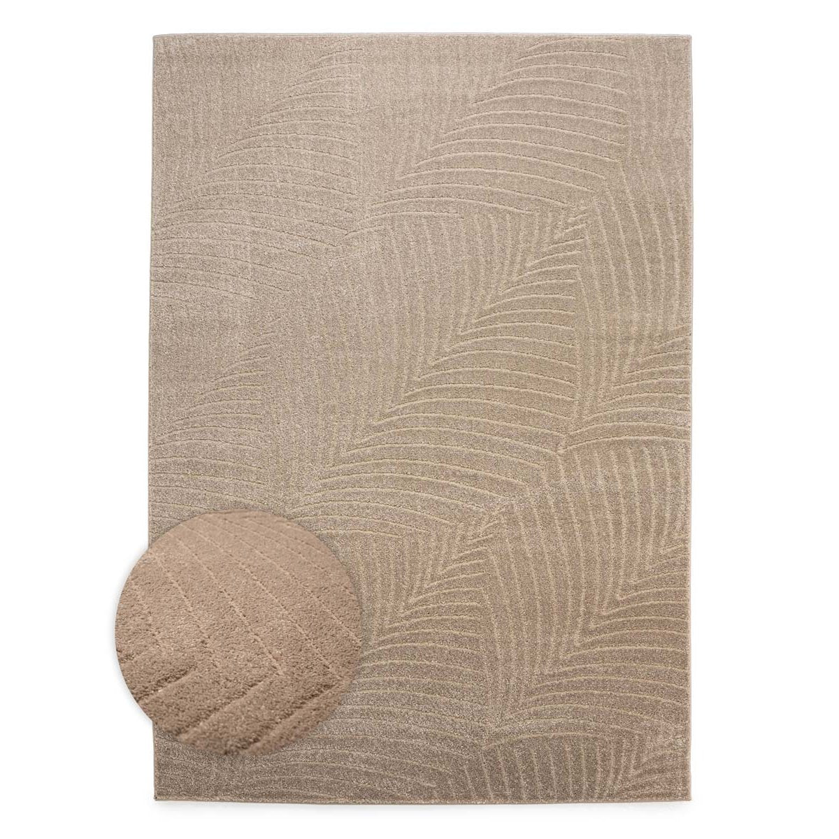 Nordic Weavers Scandinavische loper - Contour Leaf beige - 80x200 cm