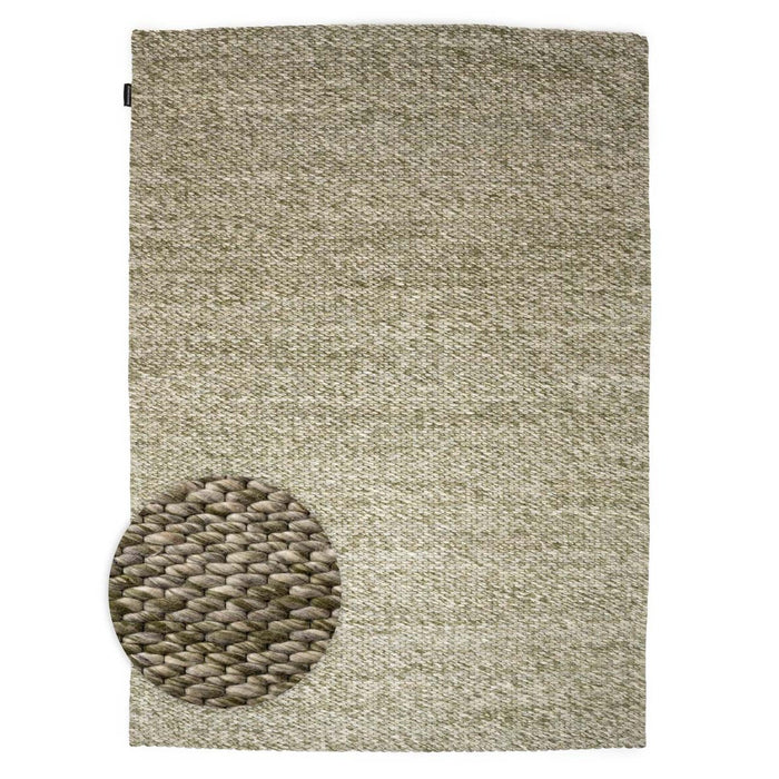 Nordic Weavers Wollen vloerkleed - Vridning olijfgroen - 300x400 cm