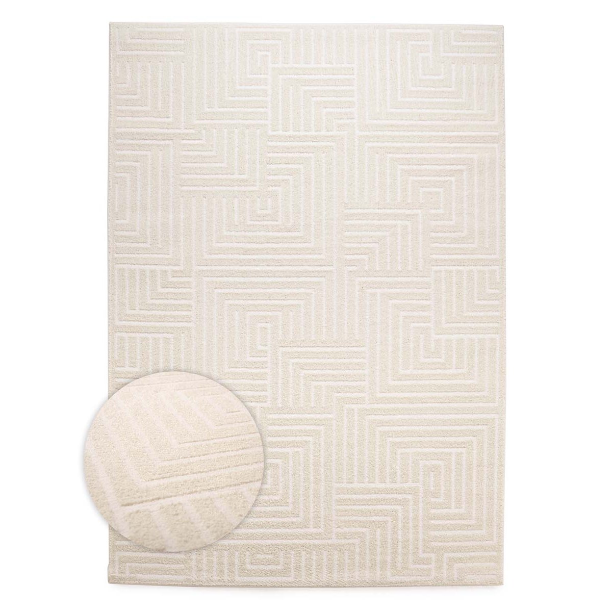 Nordic Weavers Scandinavisch vloerkleed - Contour Gem crème - 80x150