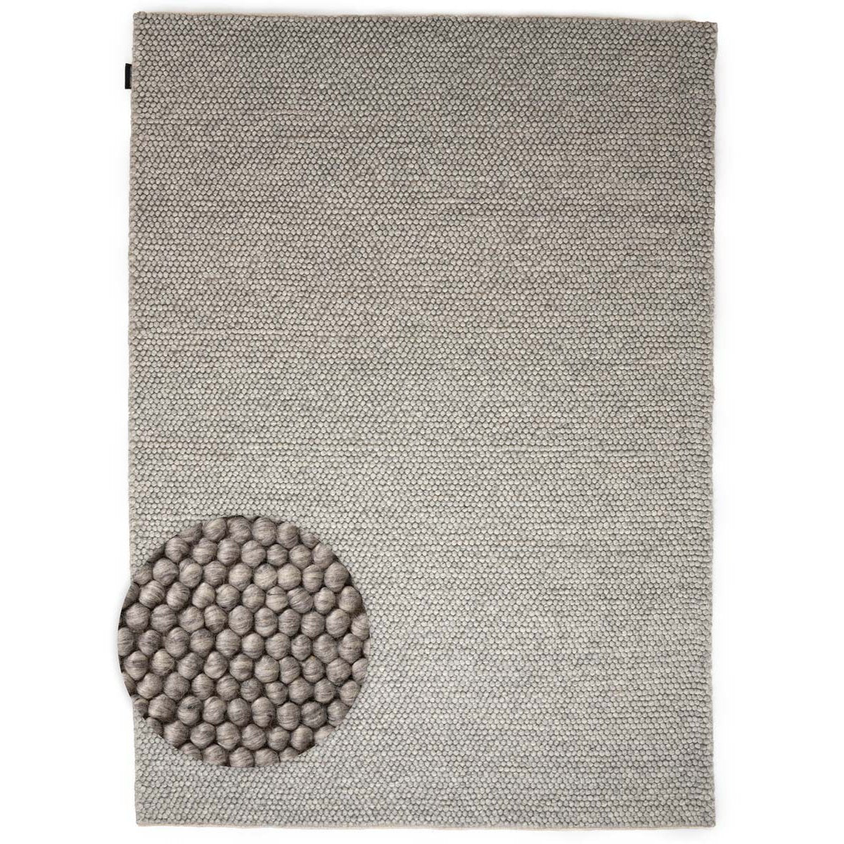 Nordic Weavers Wollen vloerkleed - Fjell lichtgrijs - 240x340 cm