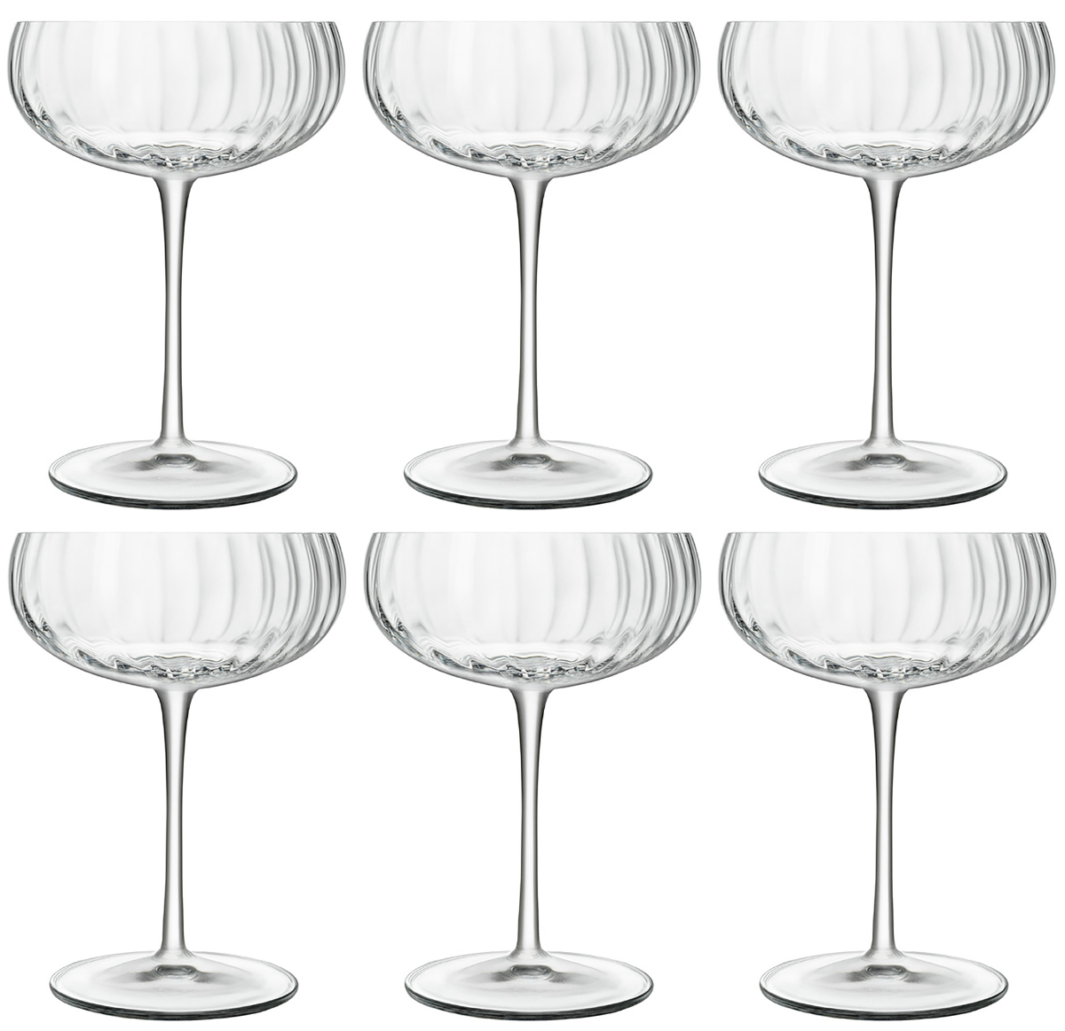 Luigi Bormioli Champagneglazen - Champagnecoupe - Speakeasies - 300 ml - 6 Stuks