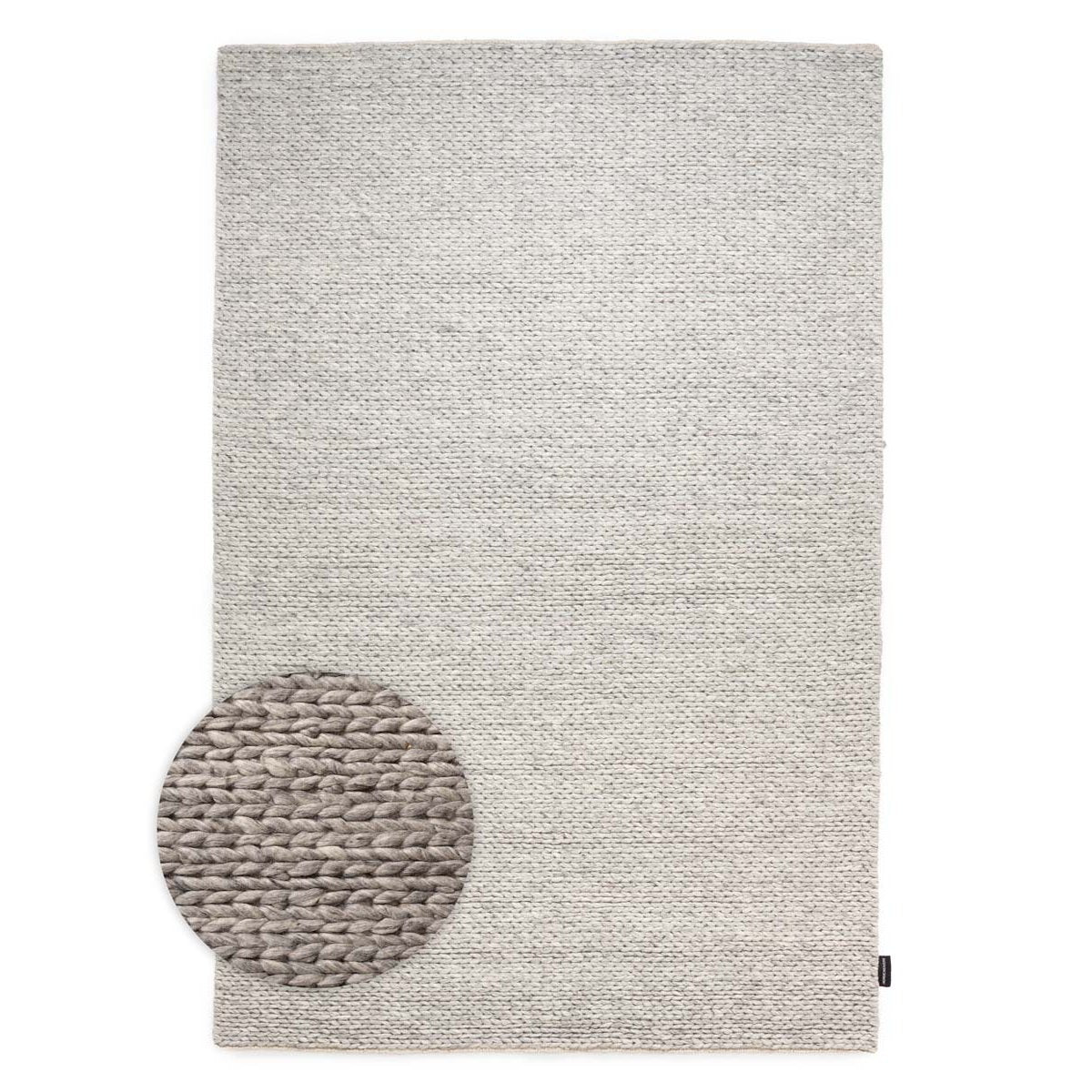 Nordic Weavers Wollen vloerkleed - Hyssing lichtgrijs - 240x340 cm