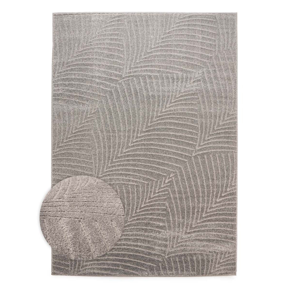 Nordic Weavers Scandinavische loper - Contour Leaf grijs - 80x200 cm