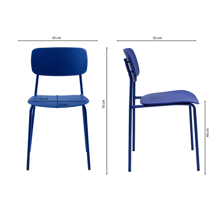 Kick eetkamerstoel Lio - Blauw