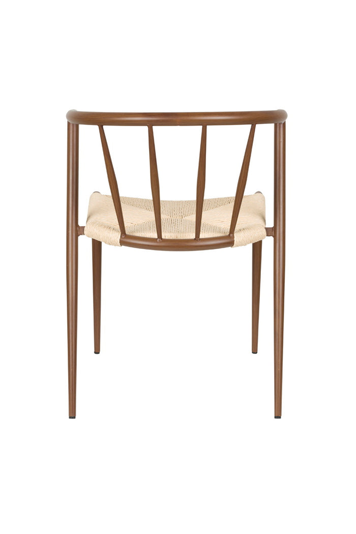 Giga Meubel - Eetkamerstoel Walnoot - Gevlochten Papier - Che