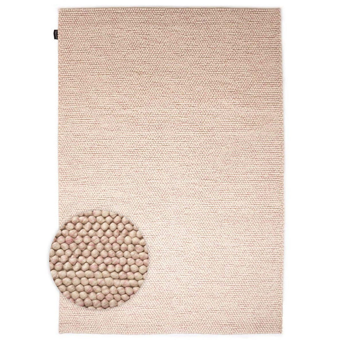 Nordic Weavers Wollen vloerkleed - Fjell crème|roze - 160x240 cm