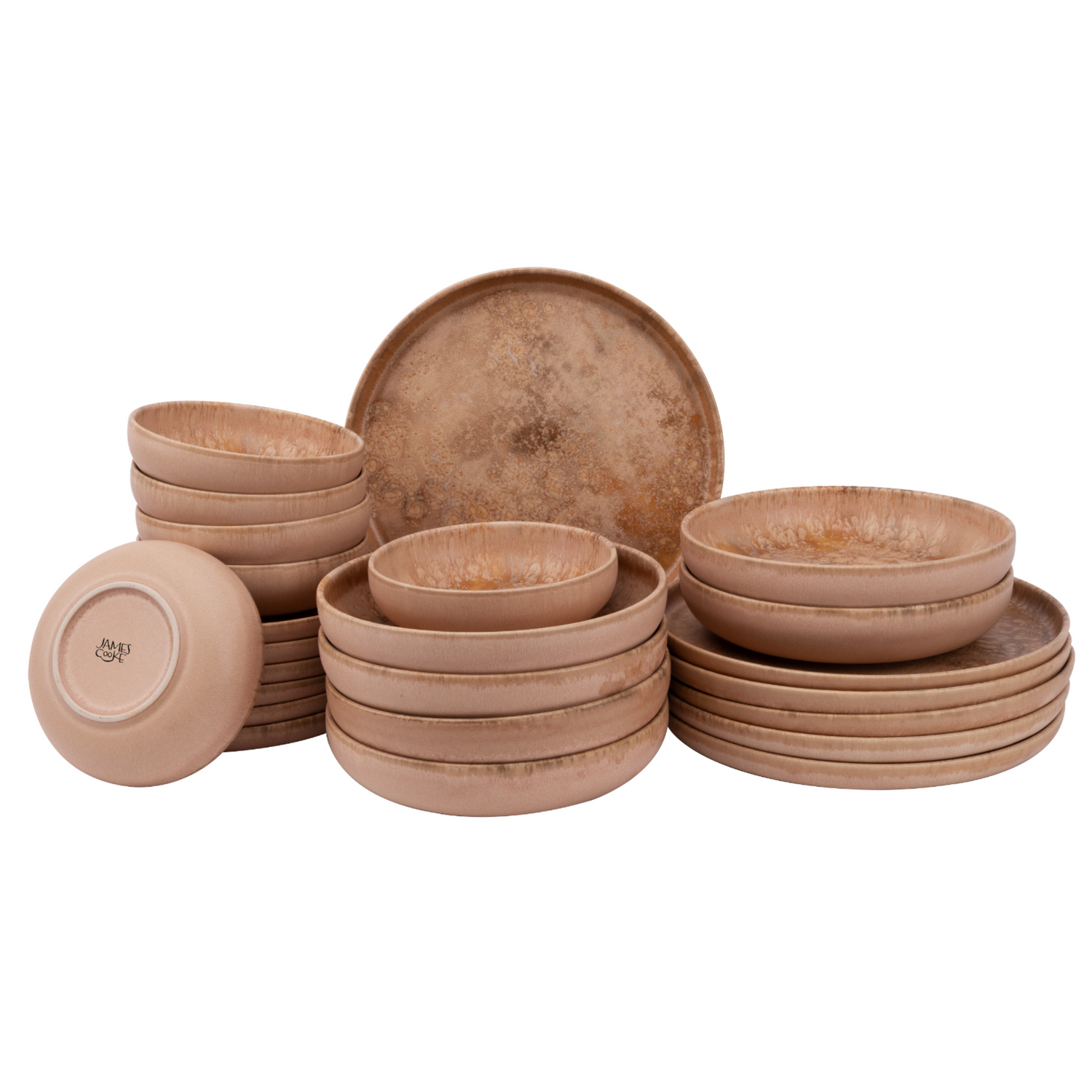 James Cooke - Dune - Serviesset - 6 persoons - 24 delig - Lichtbruin
